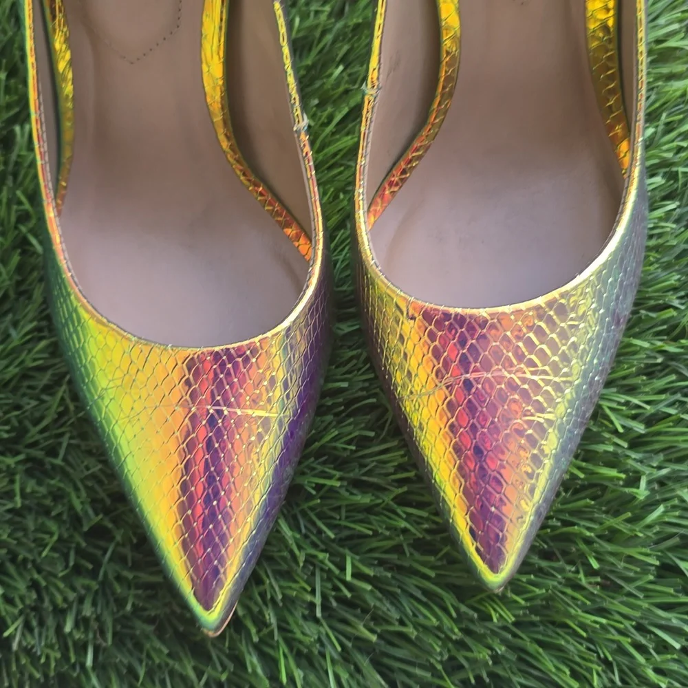 Aldo Iridescent Heels Size 8.5 - Picture 4 of 9